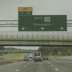 The highway to my hometown in Massachusetts